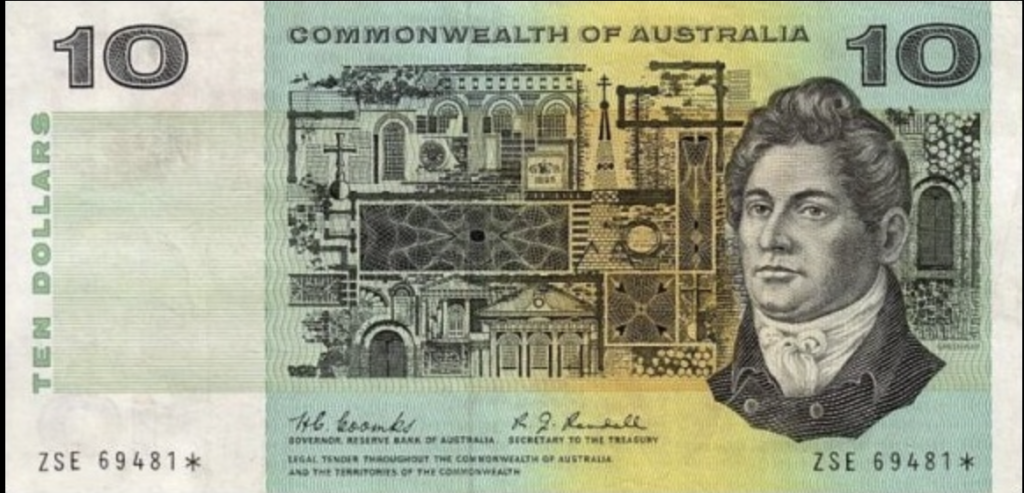 billet 10 dollars australien 1966
