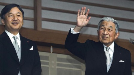 L'empereur Akihito et son fils Nahurito